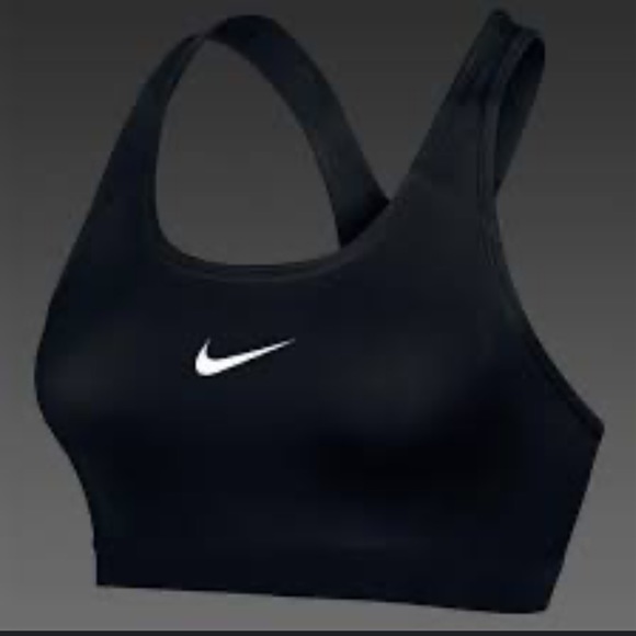 Nike Tops - NIKE DRI-FIT SPORT BRA BLACK W/ WHITE SWOOSH